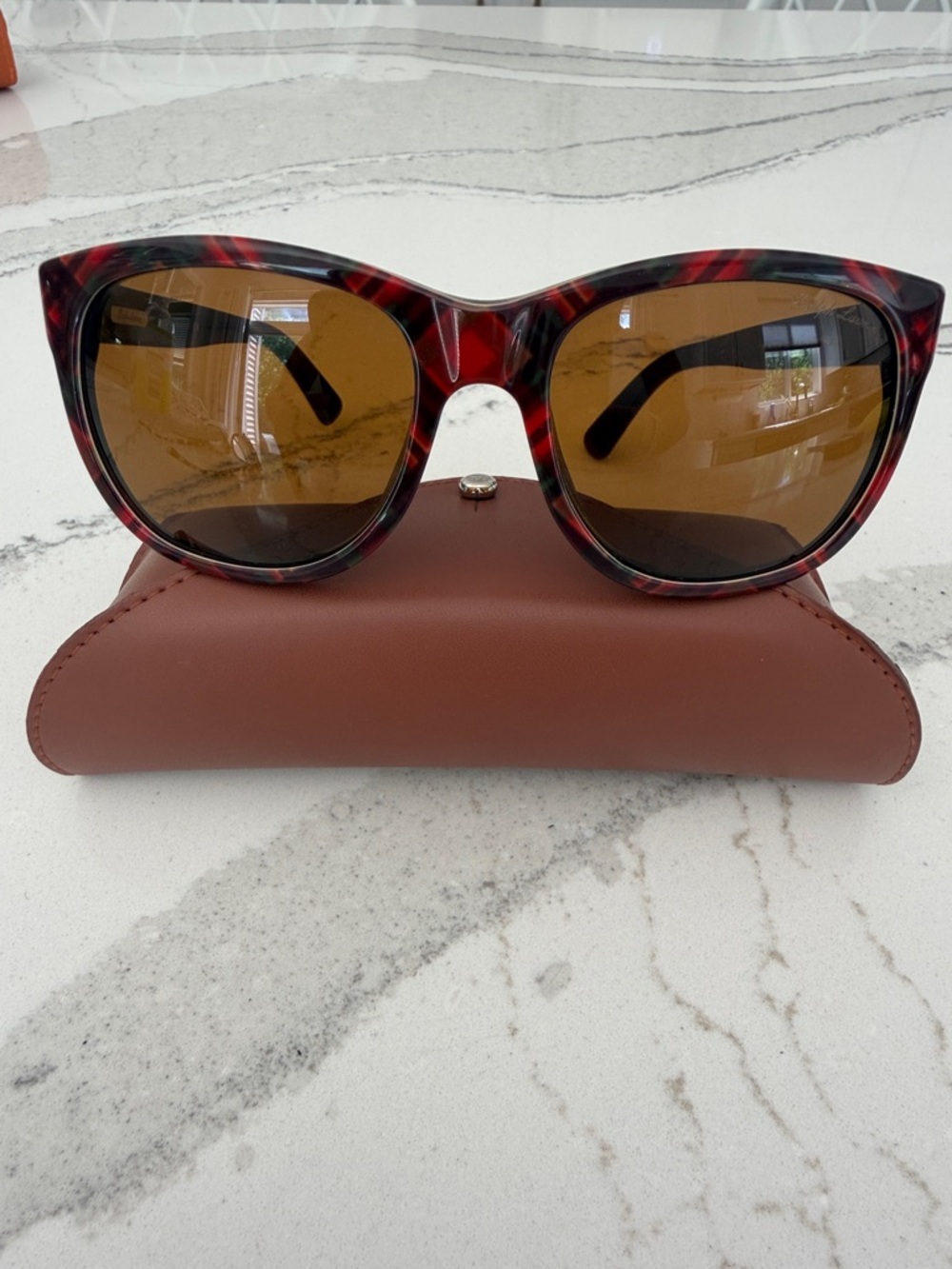 Ralph Lauren RL 8072-W Women's Cat-Eye Sunglasses in Tartan Palid